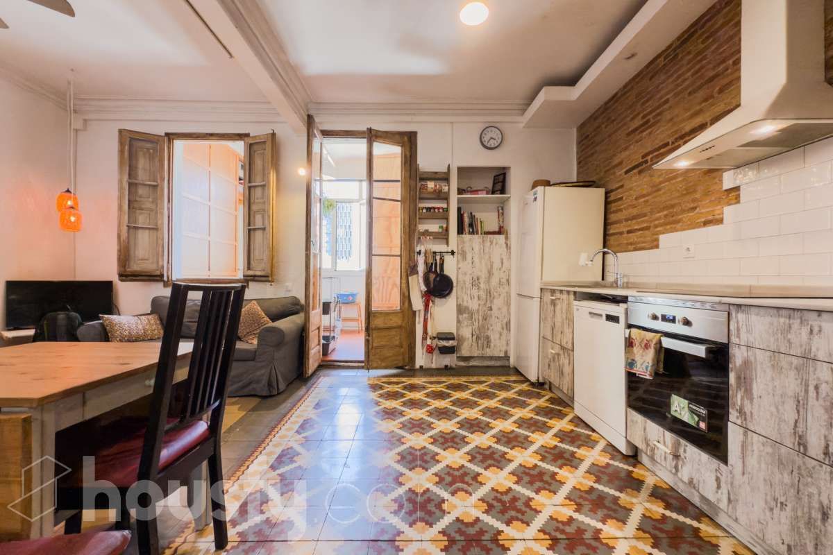 Kitchen of Flat for sale in  Barcelona Capital  with Air Conditioner, Heating and Parquet flooring
