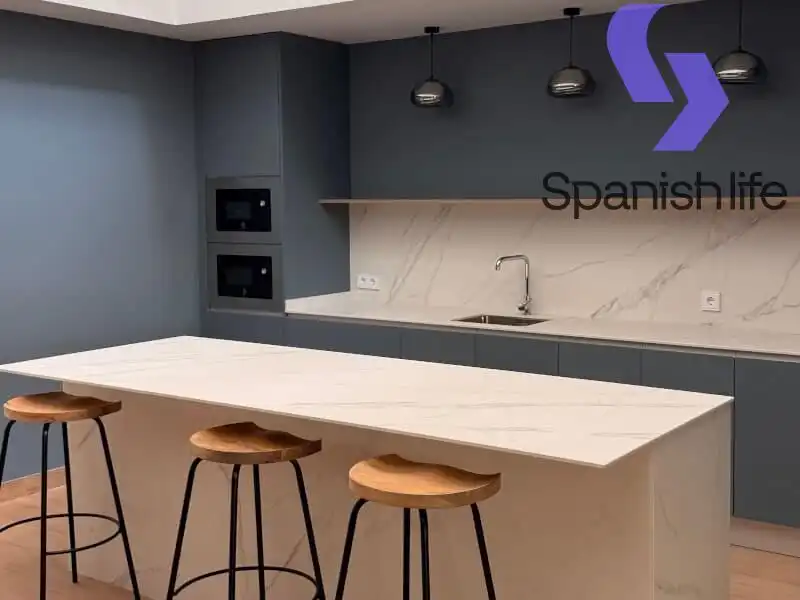 Cocina de Apartamento en venta en Finestrat con Trastero y Piscina