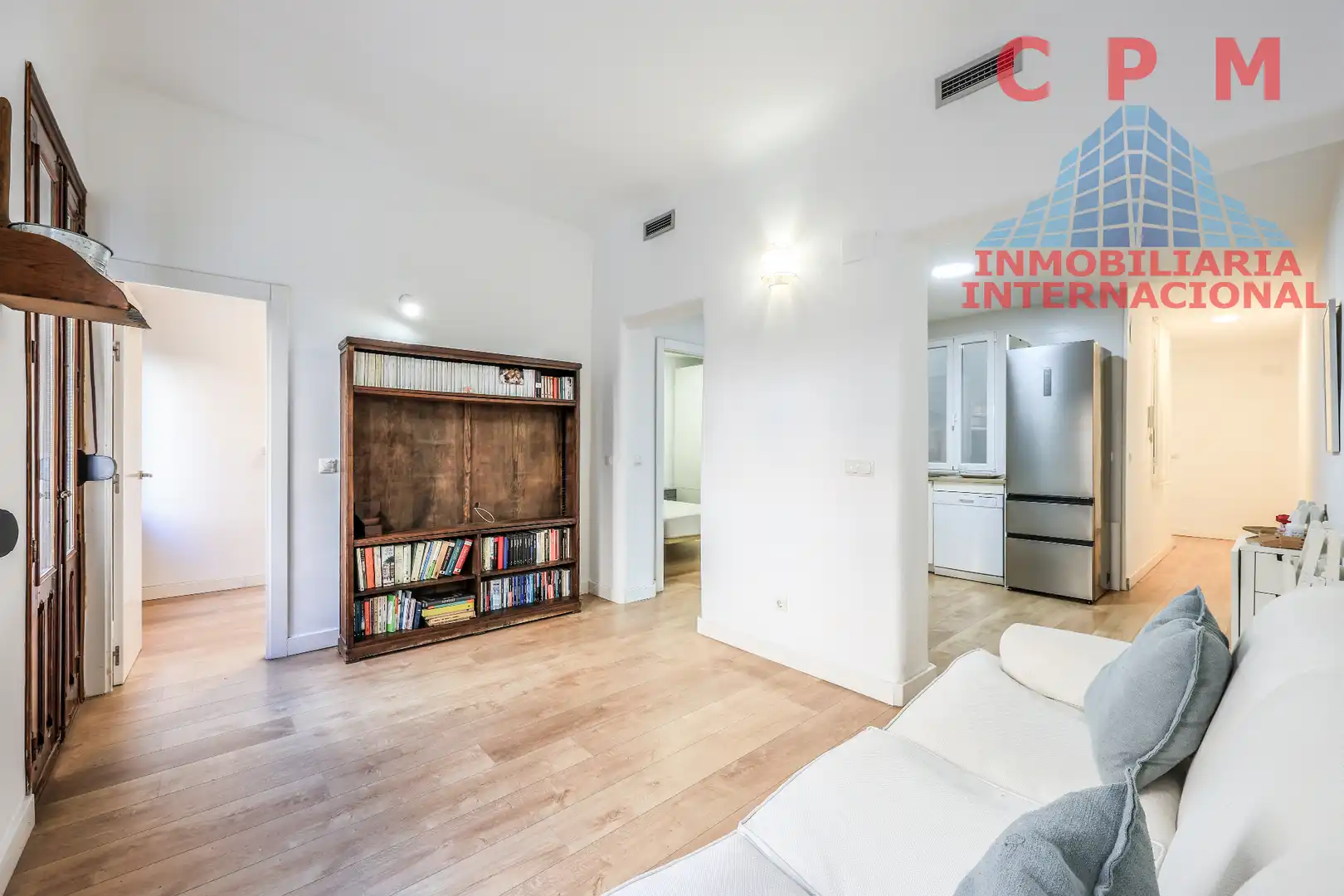 Wohnzimmer von Wohnung zur Miete in Madrid mit Klimaanlage, Heizung und Parkett