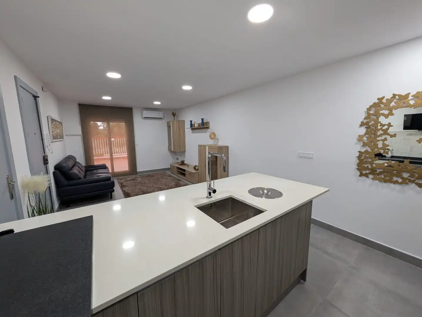 Kitchen of Attic for rent in Badalona  with Air Conditioner, Parquet flooring and Terrace