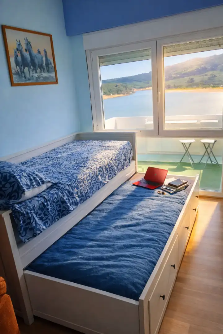 Bedroom of Flat for rent in Miengo  with Heating, Terrace and Furnished