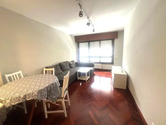 Wohnzimmer von Wohnung zur Miete in A Coruña Capital  mit Heizung, Parkett und Terrasse