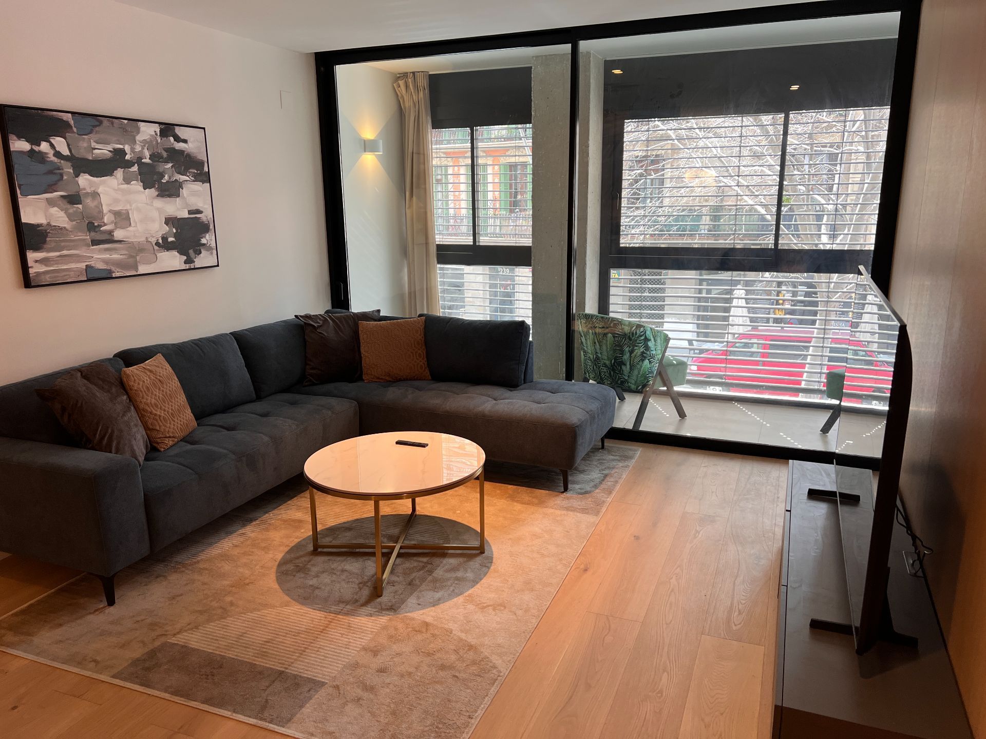 Living room of Flat to rent in  Barcelona Capital  with Air Conditioner, Heating and Furnished