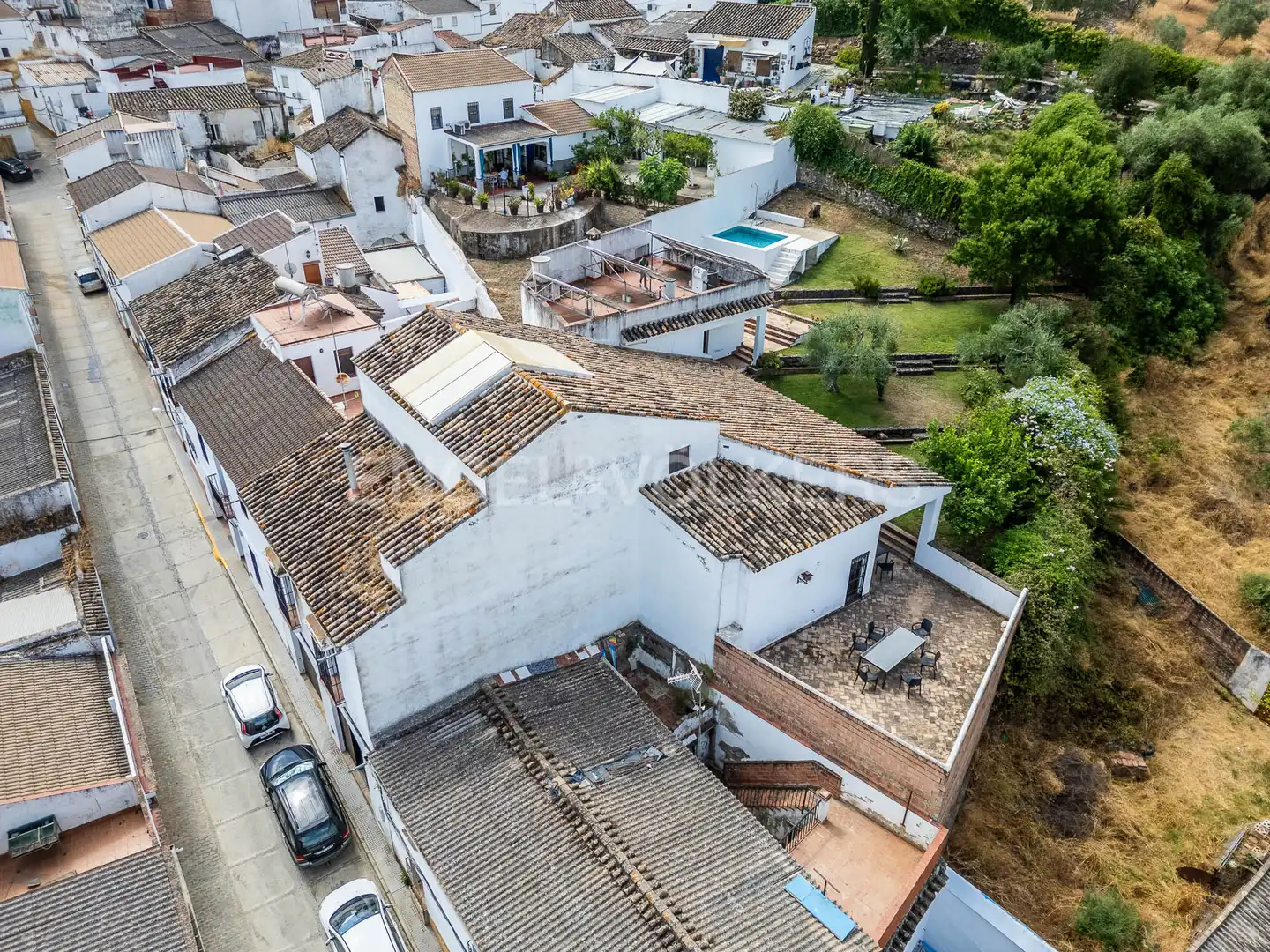 Vista exterior de Casa o xalet en venda en La Puebla de los Infantes amb Aire condicionat, Calefacció i Jardí privat