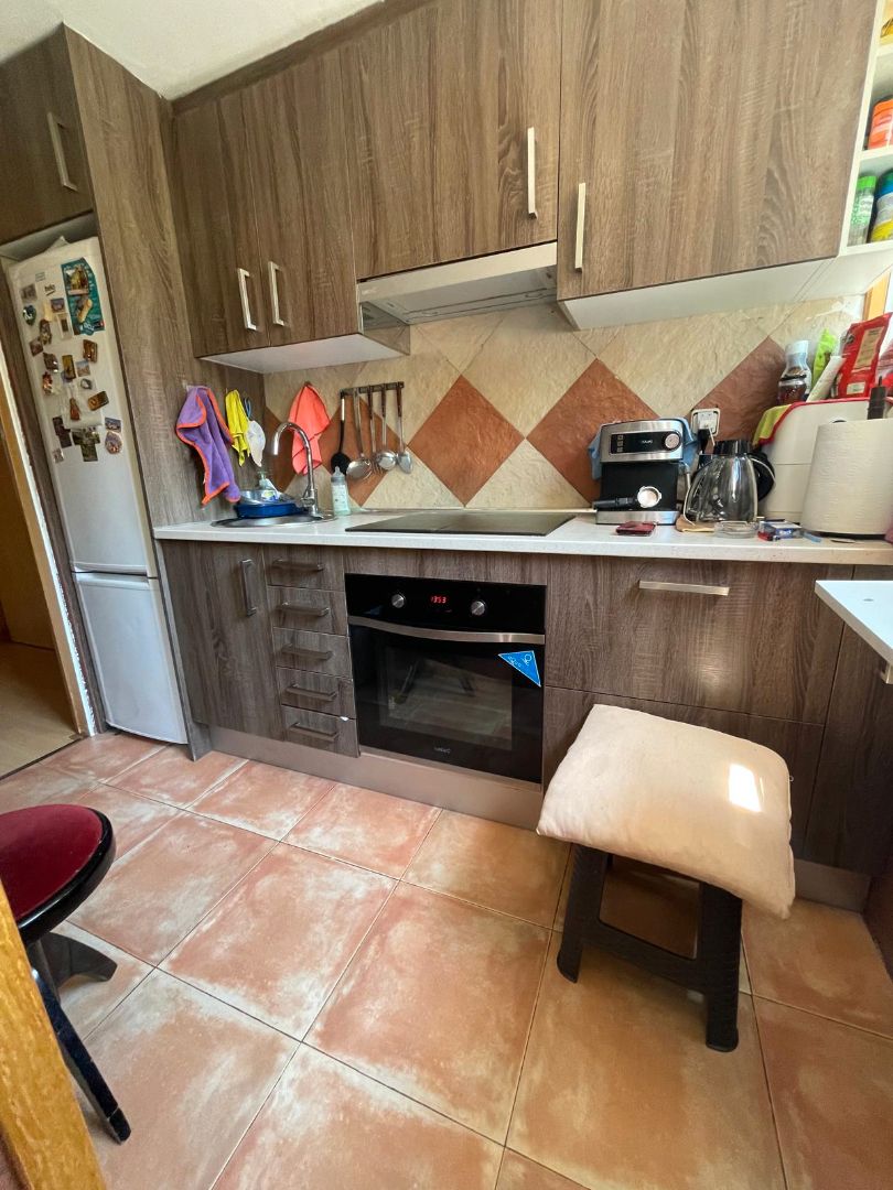 Kitchen of Flat for sale in  Barcelona Capital  with Air Conditioner, Private garden and Parquet flooring