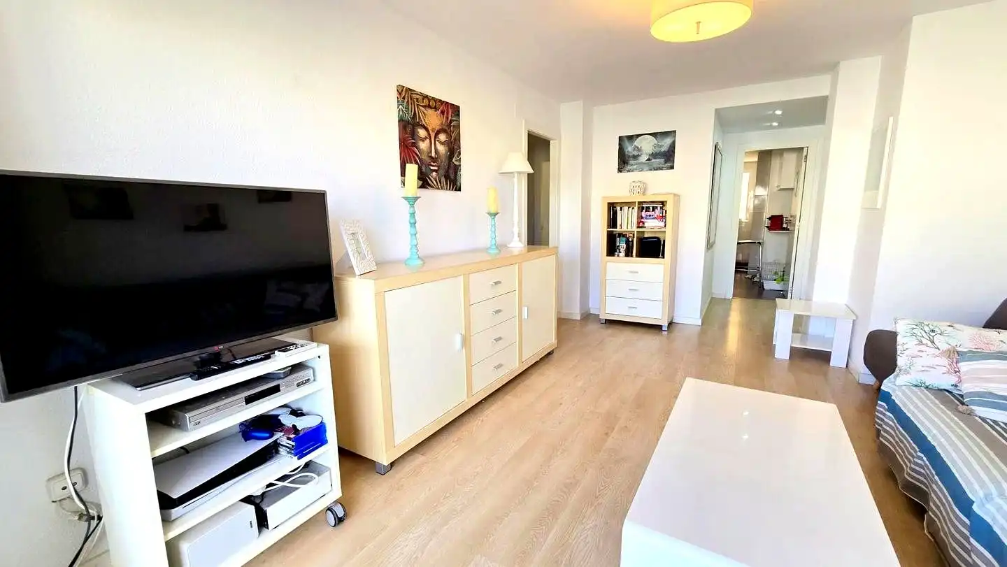 Sala d'estar de Apartament de lloguer en Gandia amb Aire condicionat, Parquet i Terrassa