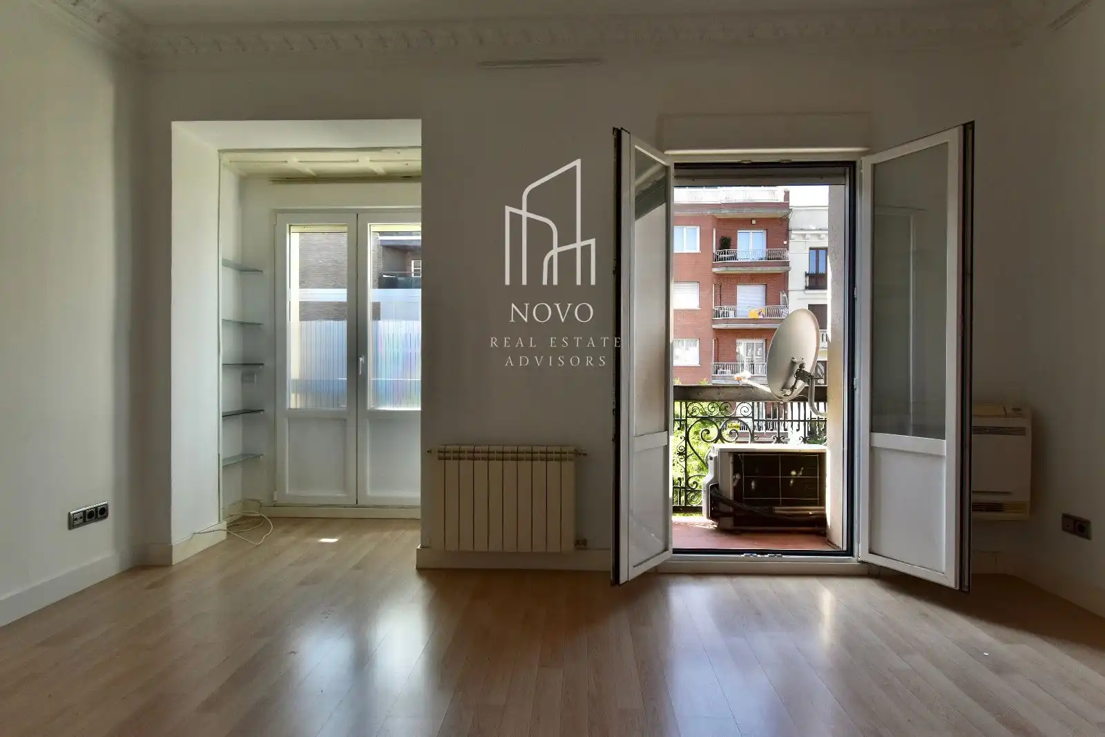 Wohnzimmer von Wohnung zur Miete in Madrid mit Klimaanlage, Heizung und Terrasse