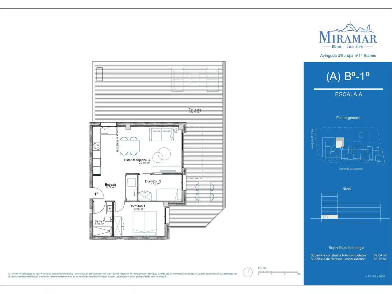 Piso en venta en Blanes con Aire acondicionado, Calefacción y Terraza