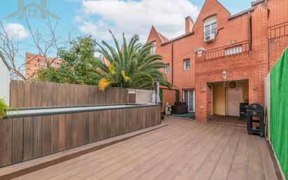 Terrassa de Casa adosada en venda en Tres Cantos amb Aire condicionat, Calefacció i Jardí privat