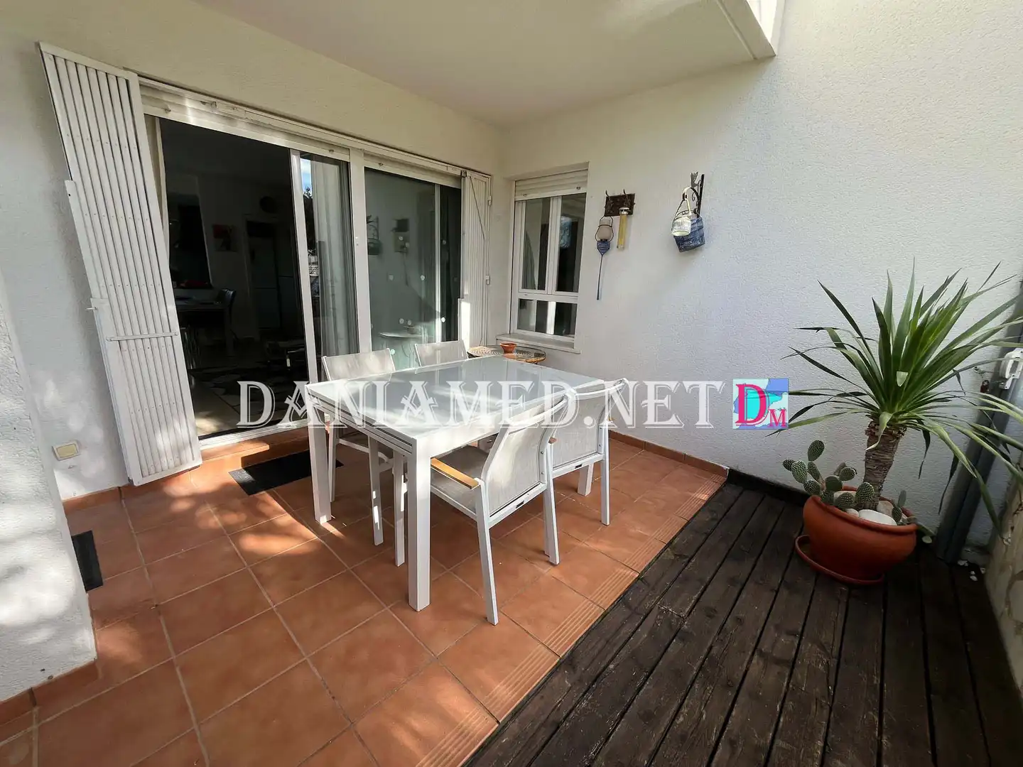 Terrasse von Wohnungen zum Verkauf in Els Poblets mit Klimaanlage, Heizung und Privatgarten