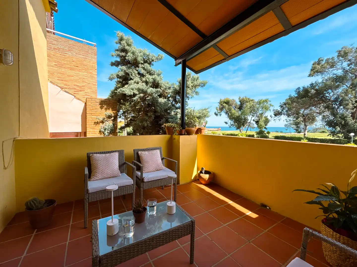 Terraza de Apartamento de alquiler en Islantilla con Calefacción, Terraza y Amueblado