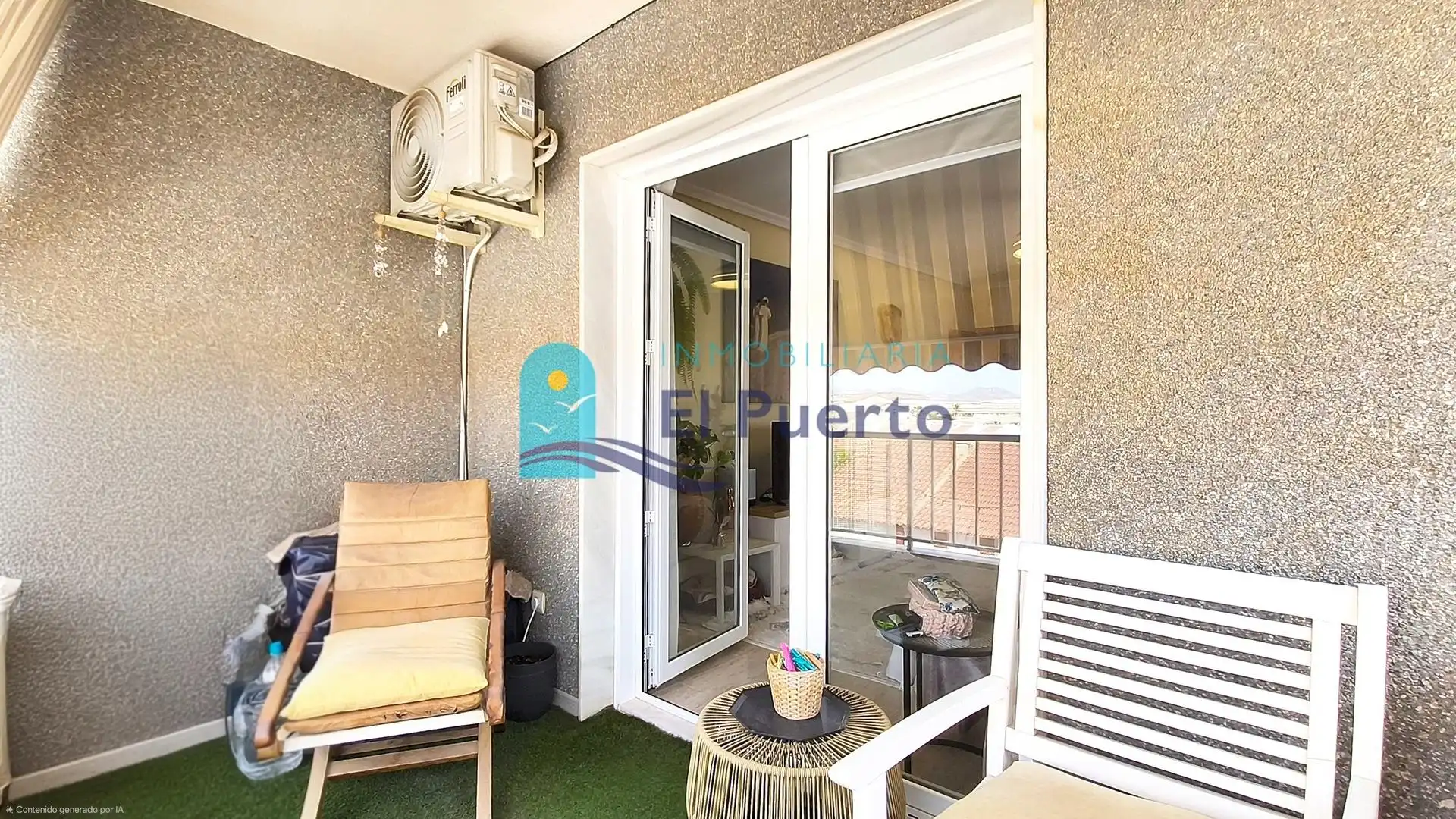 Balcony of Flat for sale in Mazarrón  with Air Conditioner, Terrace and Furnished