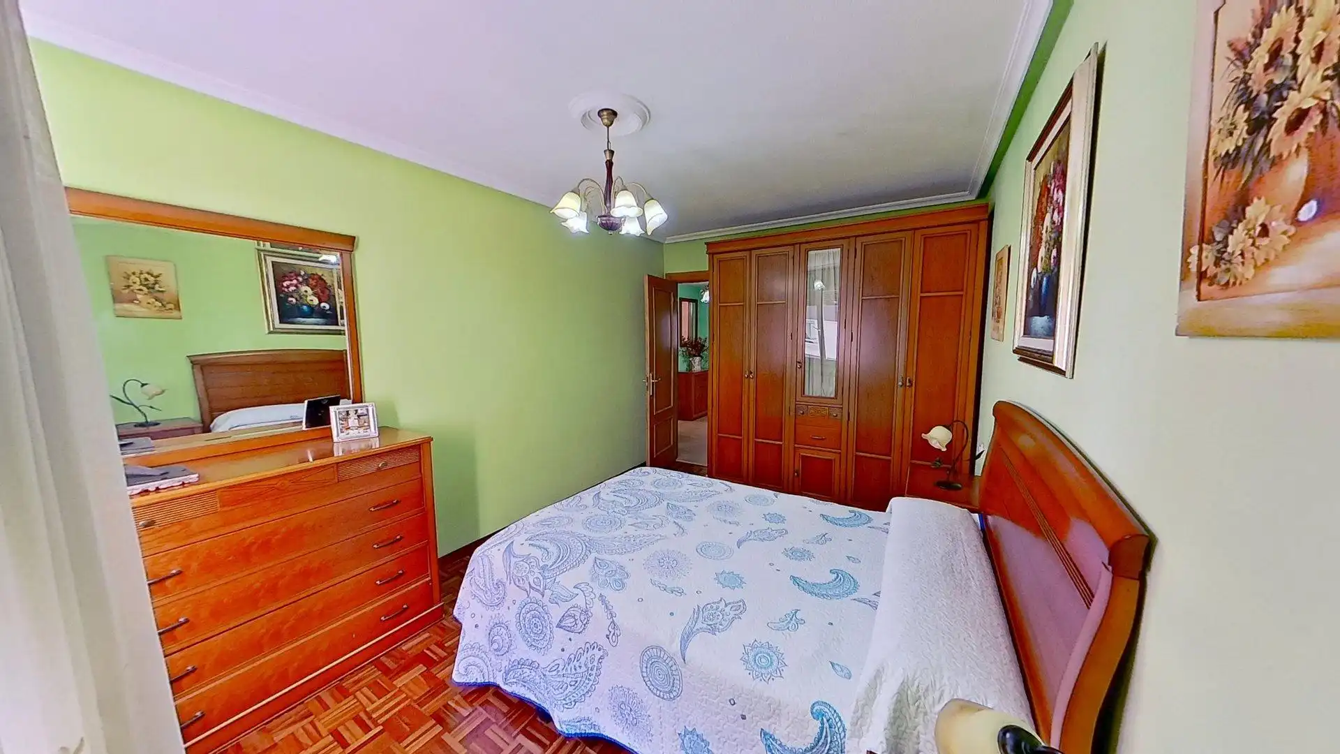 Schlafzimmer von Wohnung zum Verkauf in Gijón  mit Heizung, Parkett und Terrasse