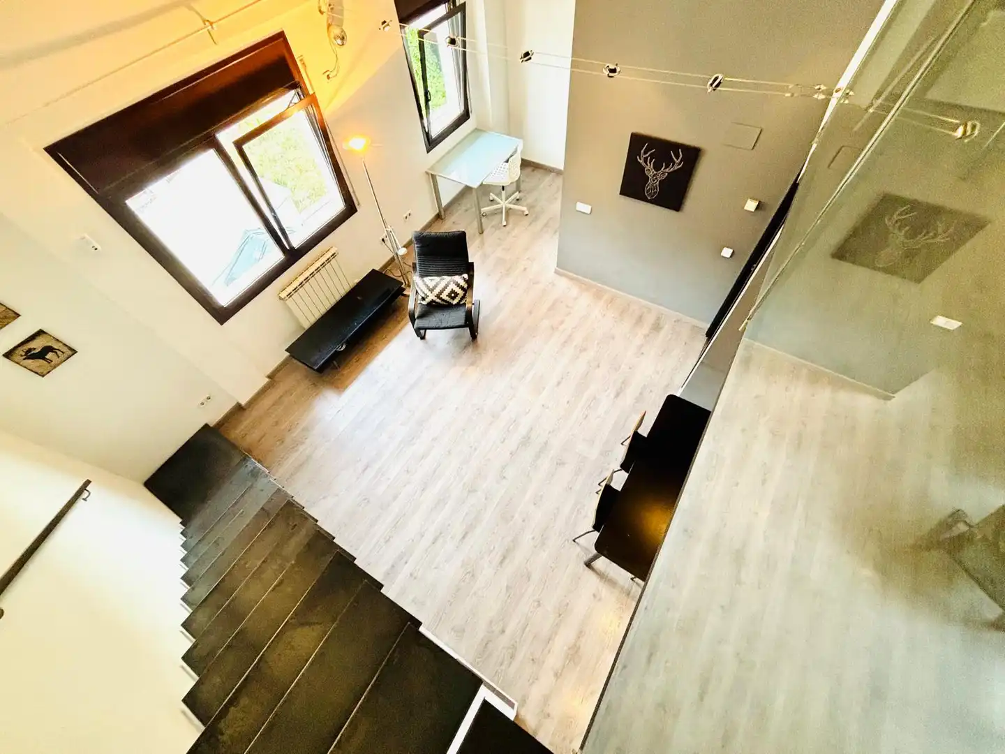Living room of Duplexes for sale in Girona  with Air Conditioner, Heating and Parquet flooring