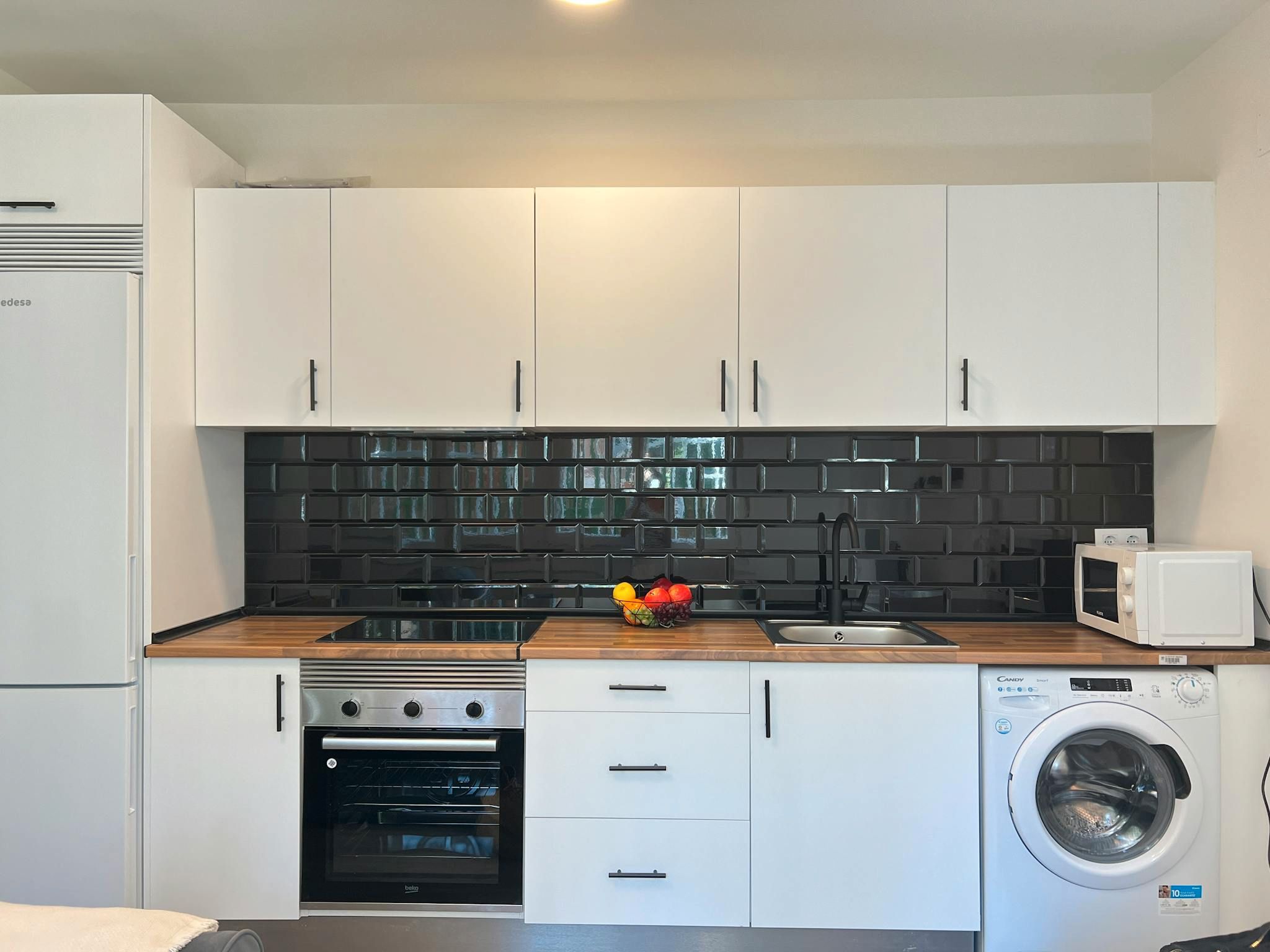 Kitchen of Flat to rent in  Madrid Capital  with Furnished, Washing machine and TV