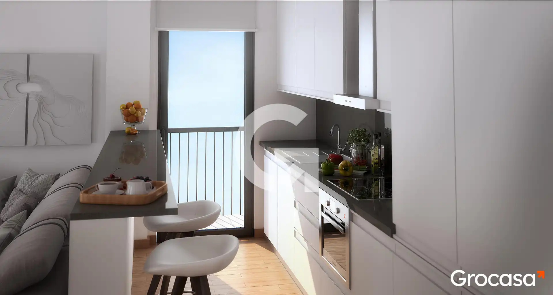 Cocina de Dúplex en venta en El Prat de Llobregat con Aire acondicionado, Calefacción y Terraza