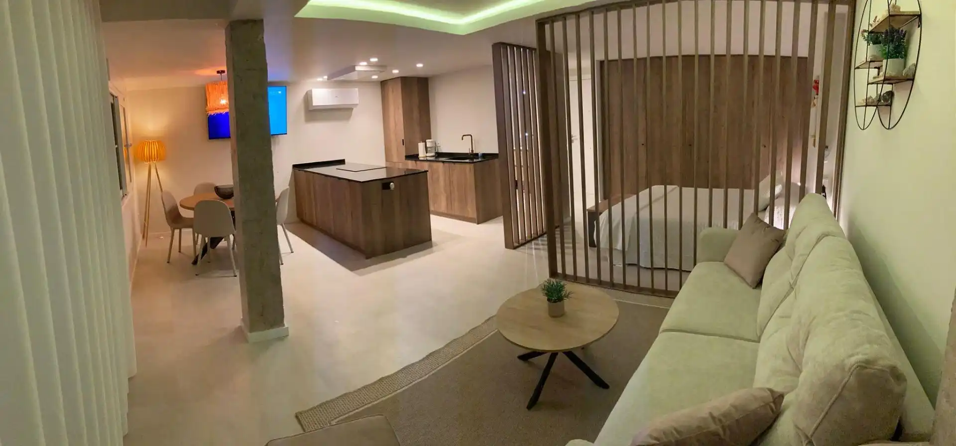 Living room of Flat for sale in La Pobla de Farnals  with Air Conditioner, Private garden and Furnished