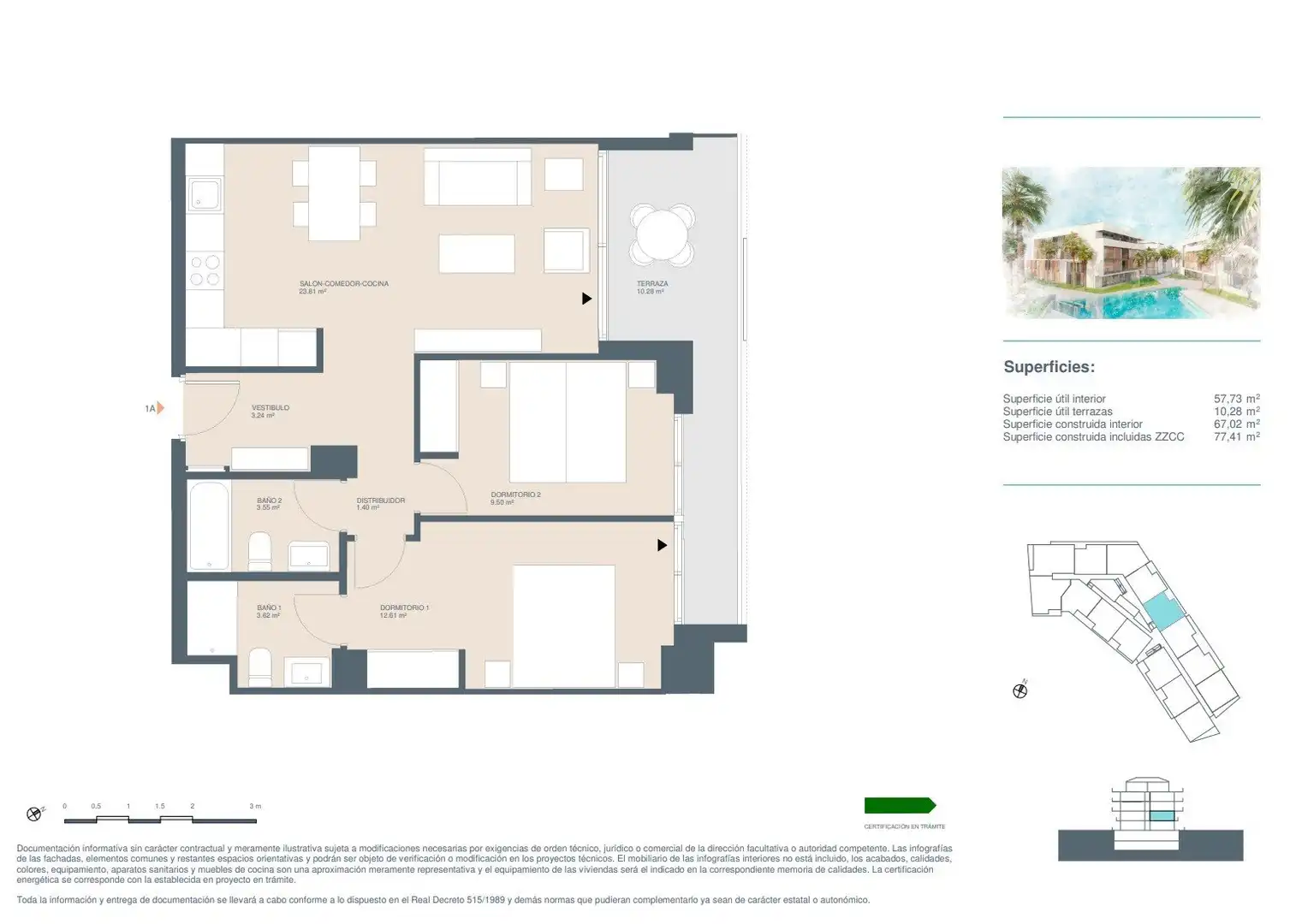 Appartement compact avec terrasse à vendre à Centro ciudad, imagen 13