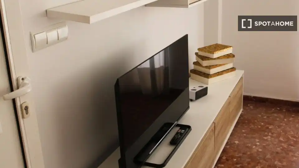 Living room of Flat for rent in Oliva  with Air Conditioner, Heating and Furnished