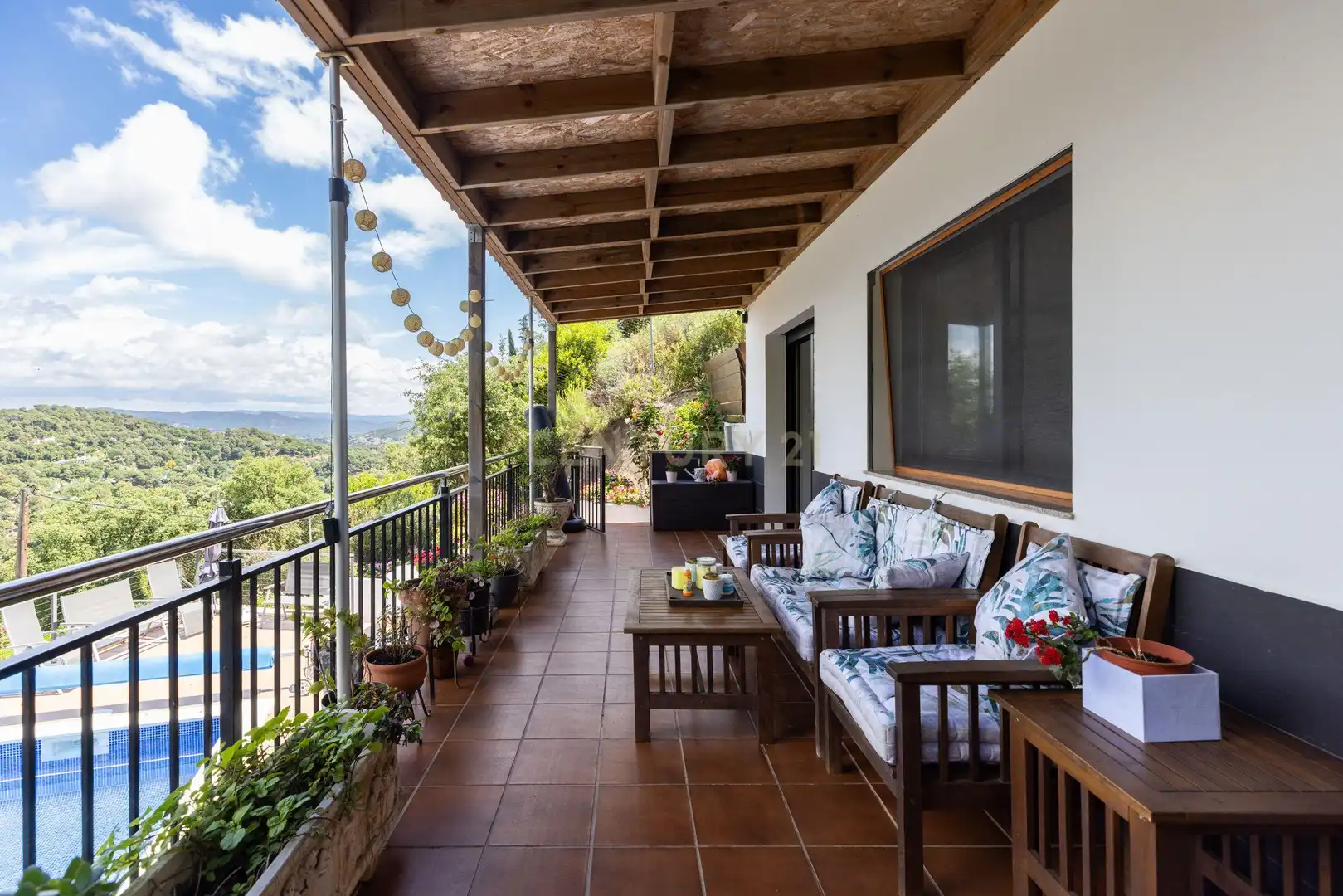Terraza de Casa o chalet en venta en Palafolls con Aire acondicionado, Jardín privado y Piscina