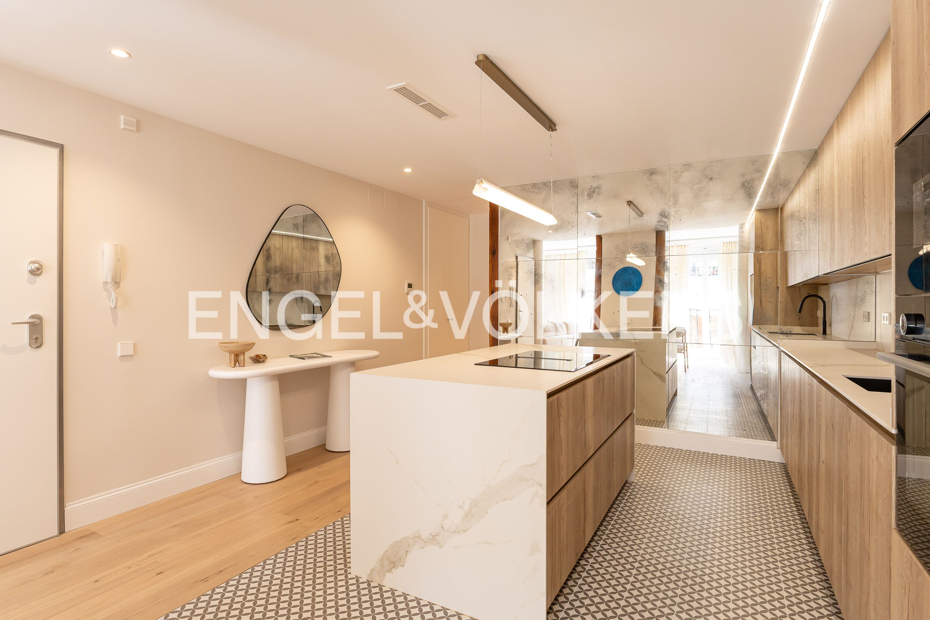 Kitchen of Flat for sale in  Madrid Capital  with Air Conditioner, Heating and Furnished