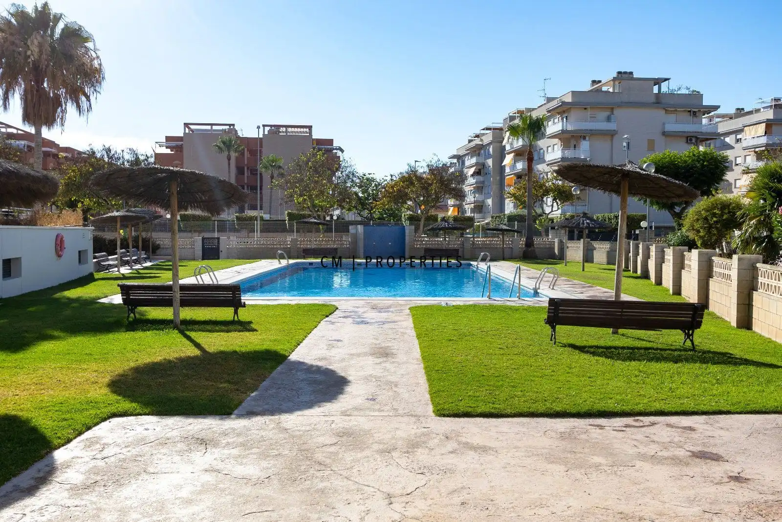 Schwimmbecken von Dachboden zur Miete in Canet d'En Berenguer mit Klimaanlage, Heizung und Terrasse