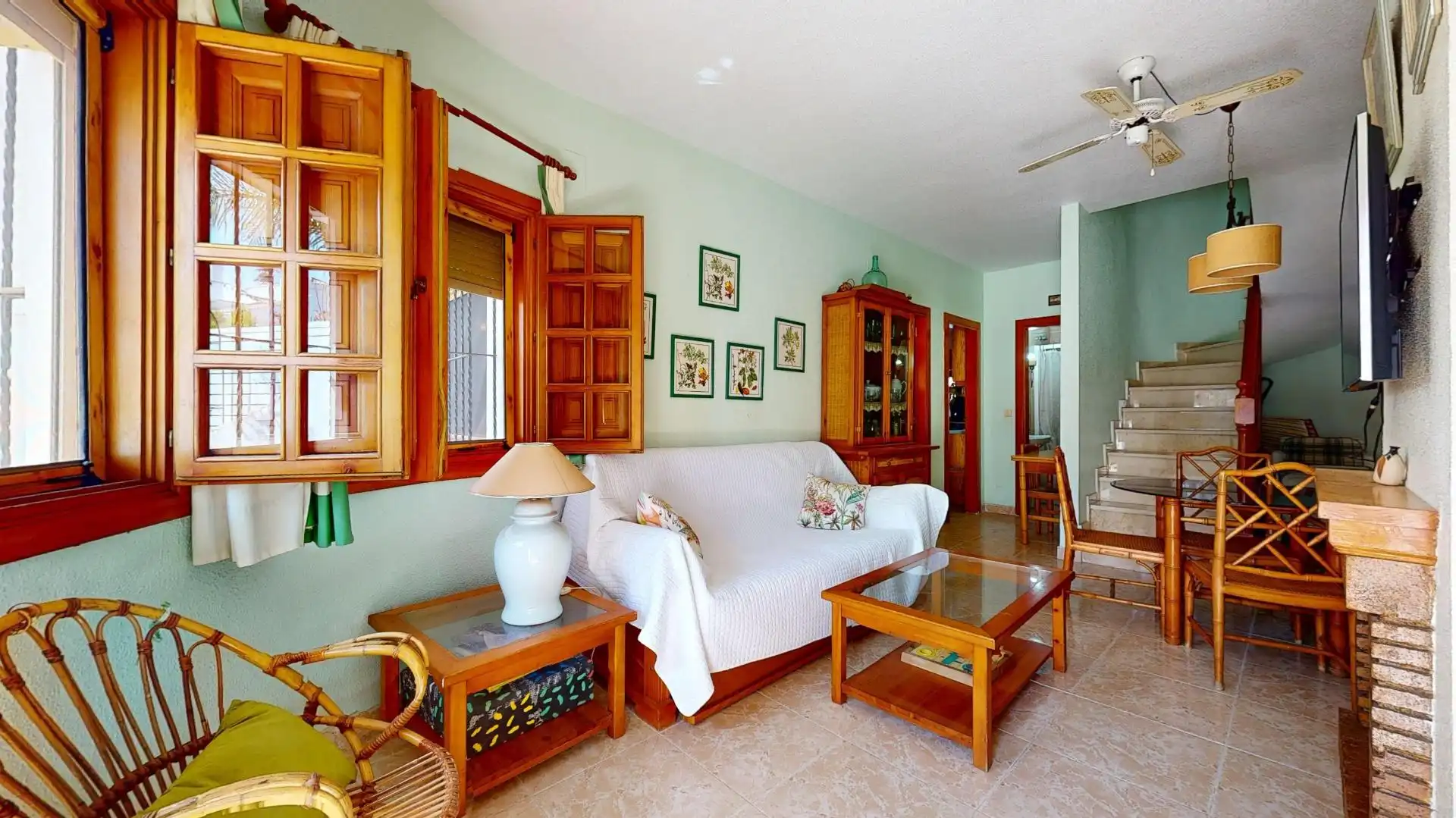 Sala de estar de Casa adosada en venta en Pilar de la Horadada con Terraza, Amueblado y Balcón