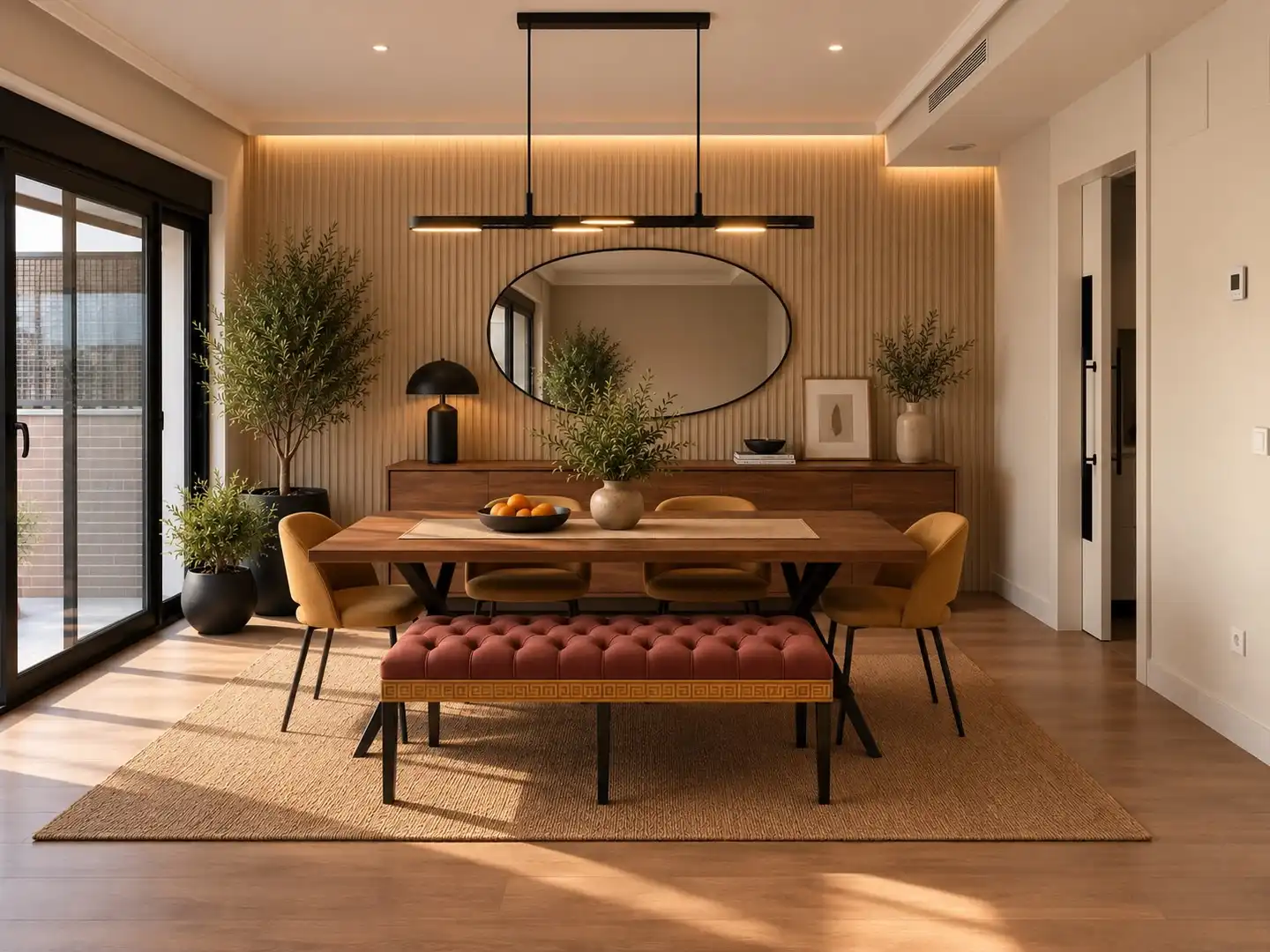 Comedor de Casa adosada en venta en Boadilla del Monte con Aire acondicionado, Calefacción y Jardín privado