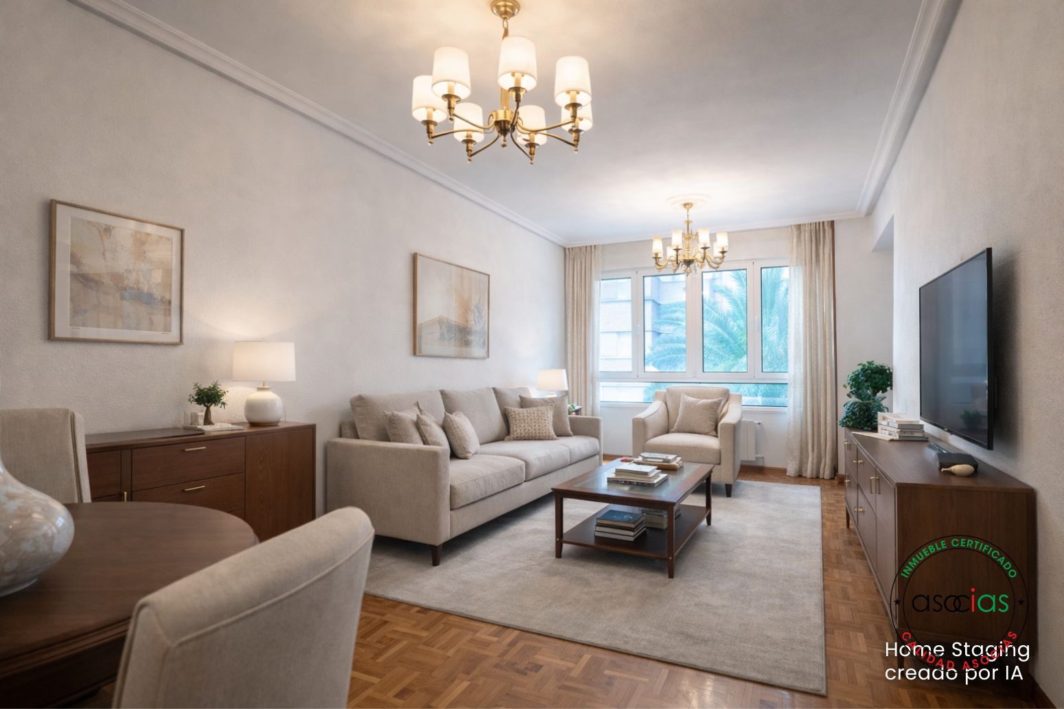 Living room of Flat for sale in Gijón   with Heating and Parquet flooring