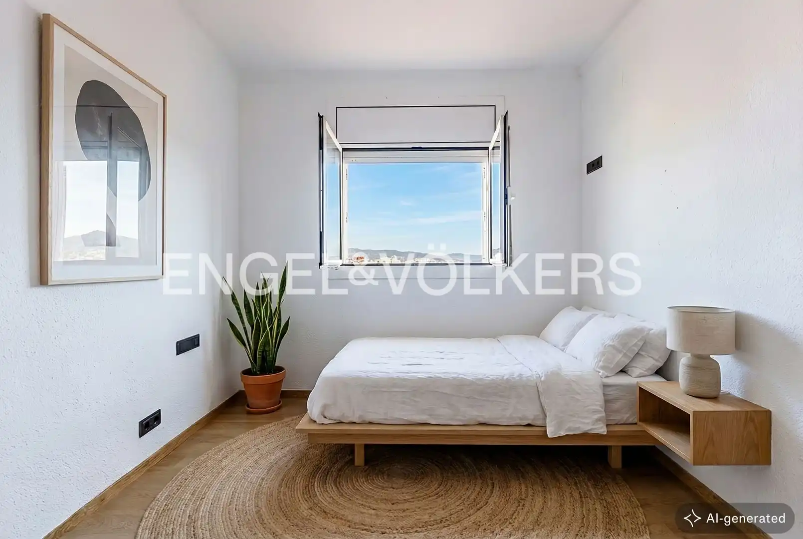 Schlafzimmer von Dachboden zum Verkauf in Barcelona mit Heizung, Parkett und Terrasse