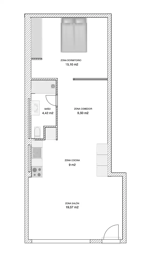 Loft en venta en Madrid con Aire acondicionado, Horno y Lavadora