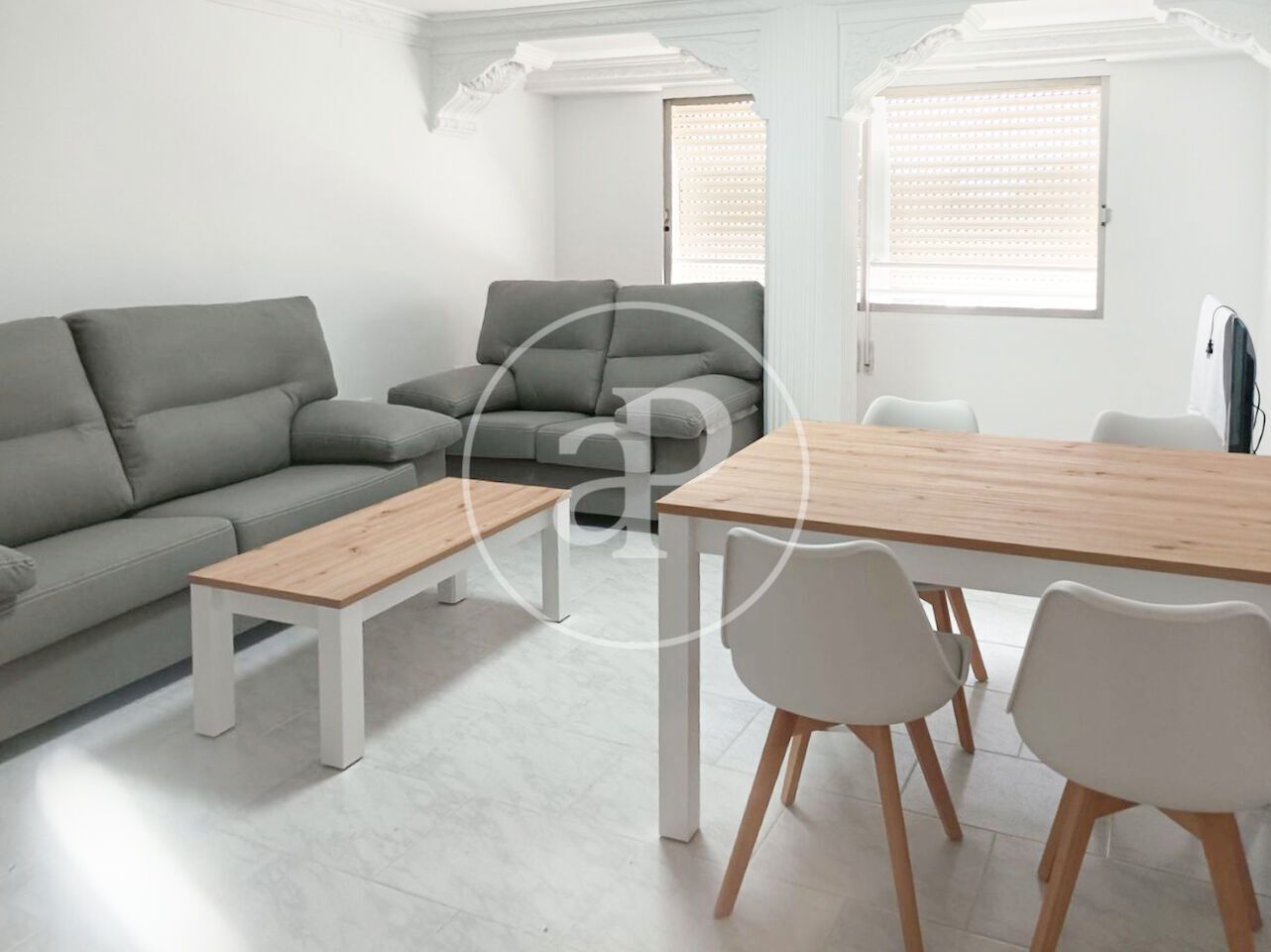 Sala d'estar de Pis en venda en  Valencia Capital amb Calefacció, Moblat i Balcó