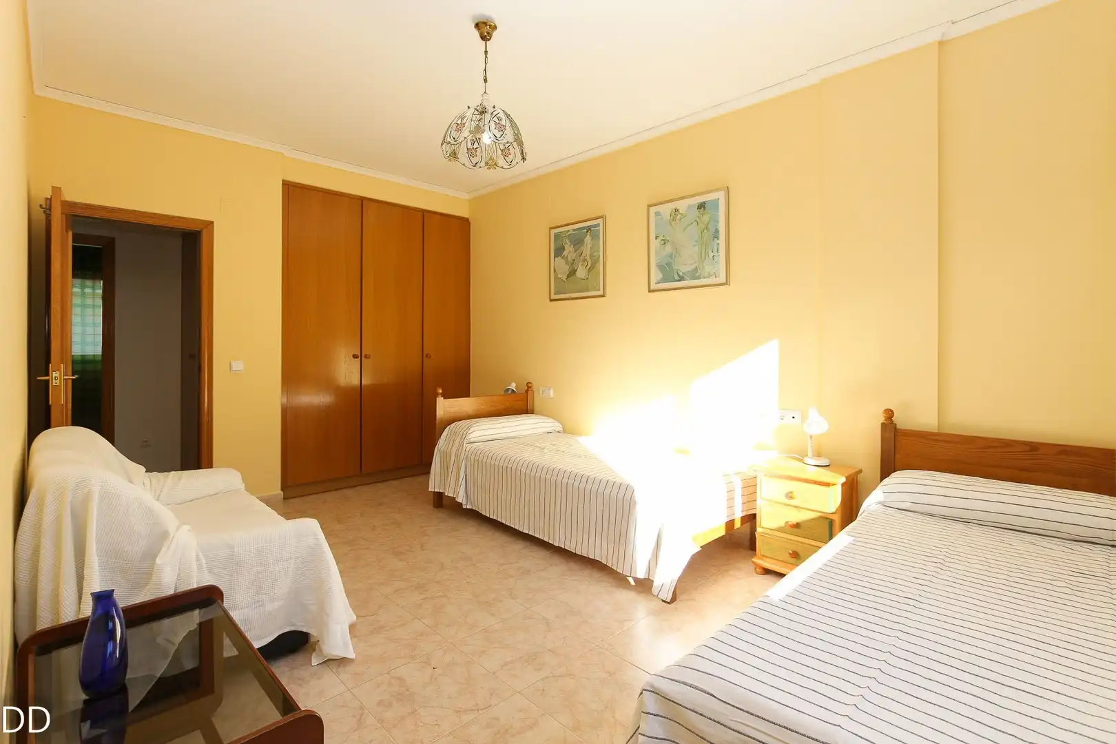 Dormitori de Apartament de lloguer en Dénia amb Jardí privat, Terrassa i Piscina