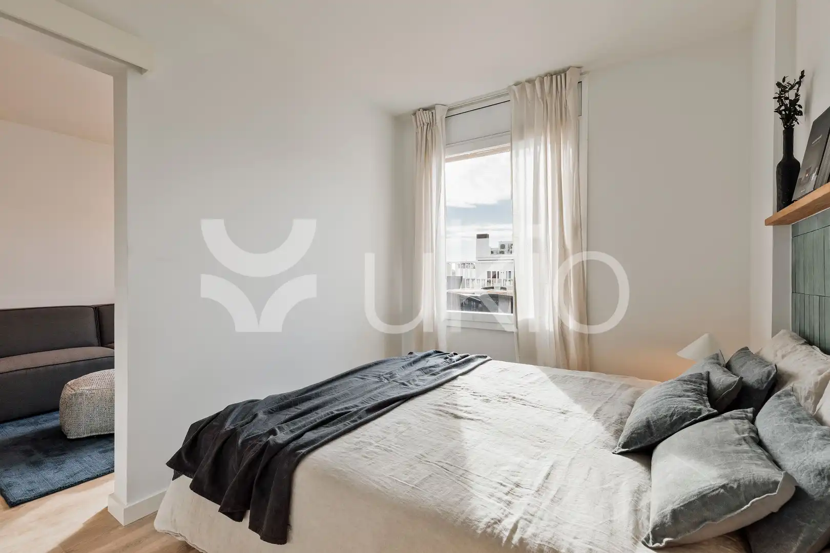 Bedroom of Attic for rent in Barcelona  with Air Conditioner, Heating and Terrace