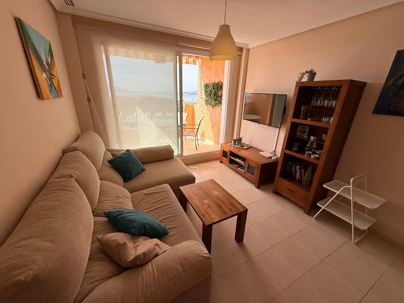 Sala de estar de Apartamento de alquiler en Altea con Aire acondicionado, Calefacción y Terraza