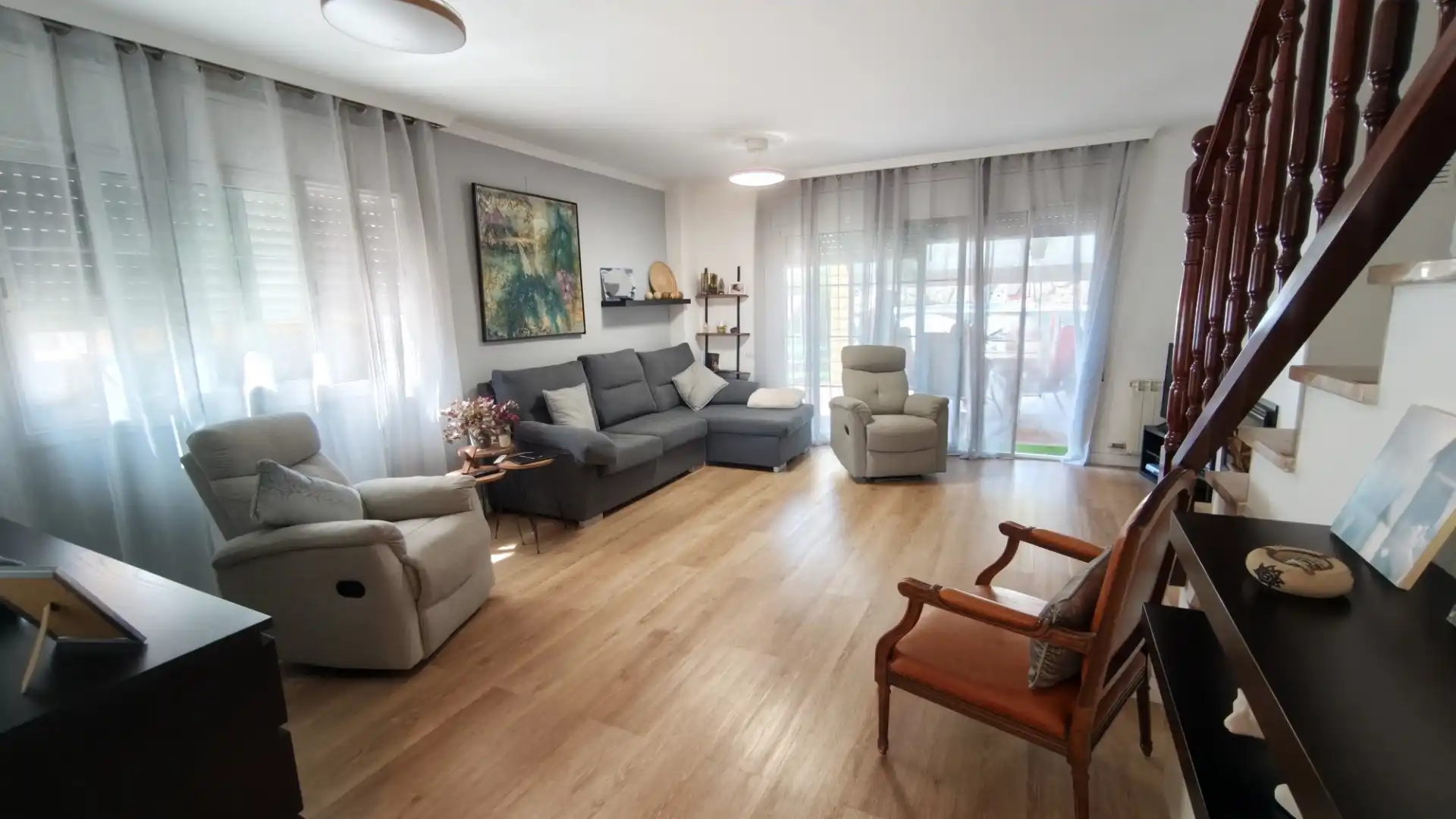 Sala de estar de Casa adosada en venta en Sant Salvador de Guardiola con Calefacción, Jardín privado y Parquet