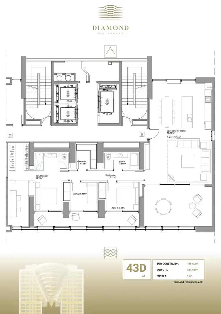 Appartement compact avec terrasse à vendre à Avenida MEXICO, imagen 2