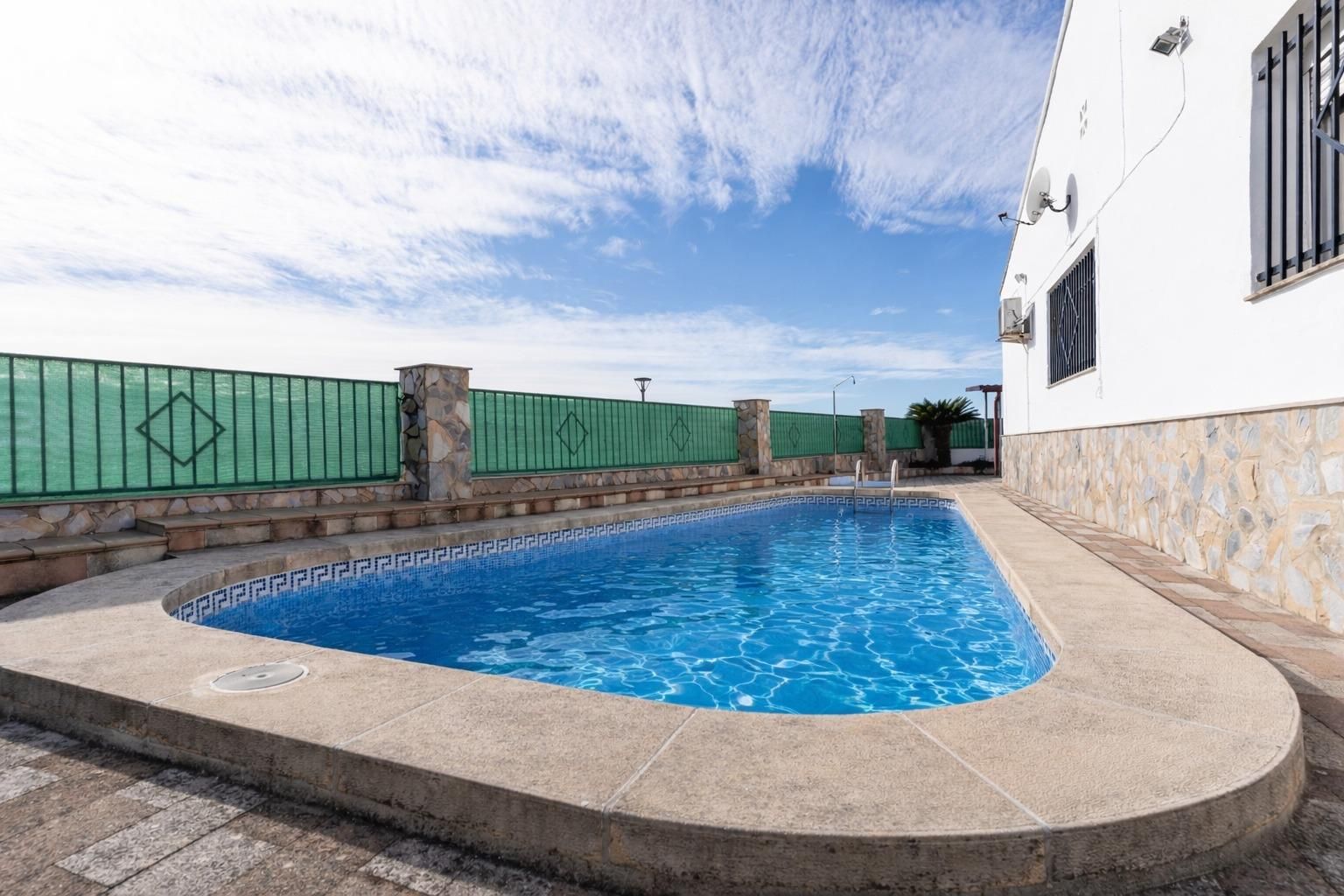 Swimming pool of Single-family semi-detached for sale in Benissuera  with Private garden and Swimming Pool