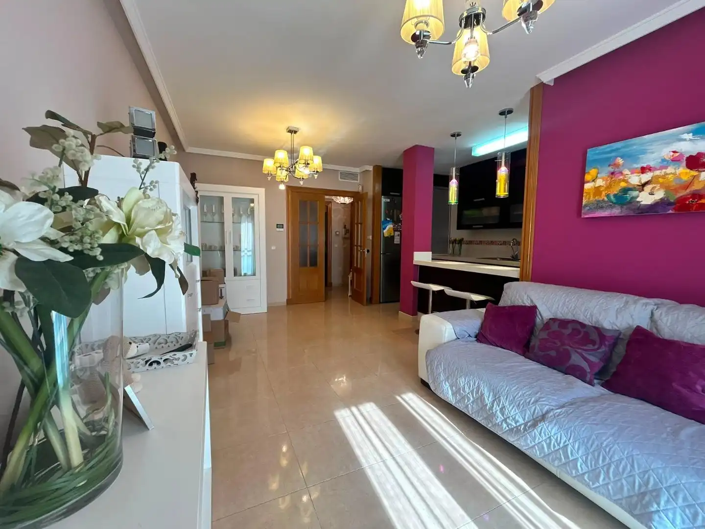 Wohnzimmer von Wohnung zum Verkauf in El Ejido mit Klimaanlage, Heizung und Abstellraum