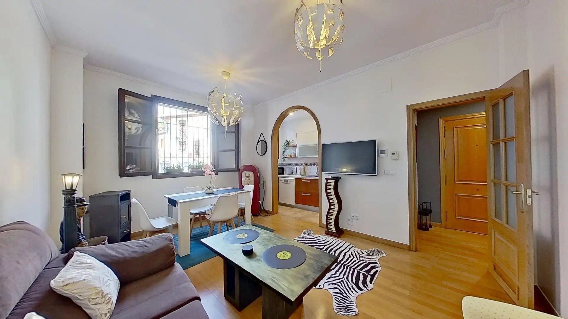 Wohnzimmer von Wohnung zur Miete in Granada mit Klimaanlage, Heizung und Möbliert