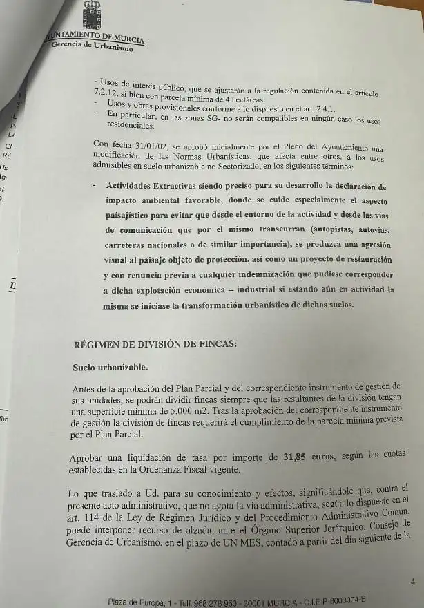 Terreno industrial en venta en Murcia