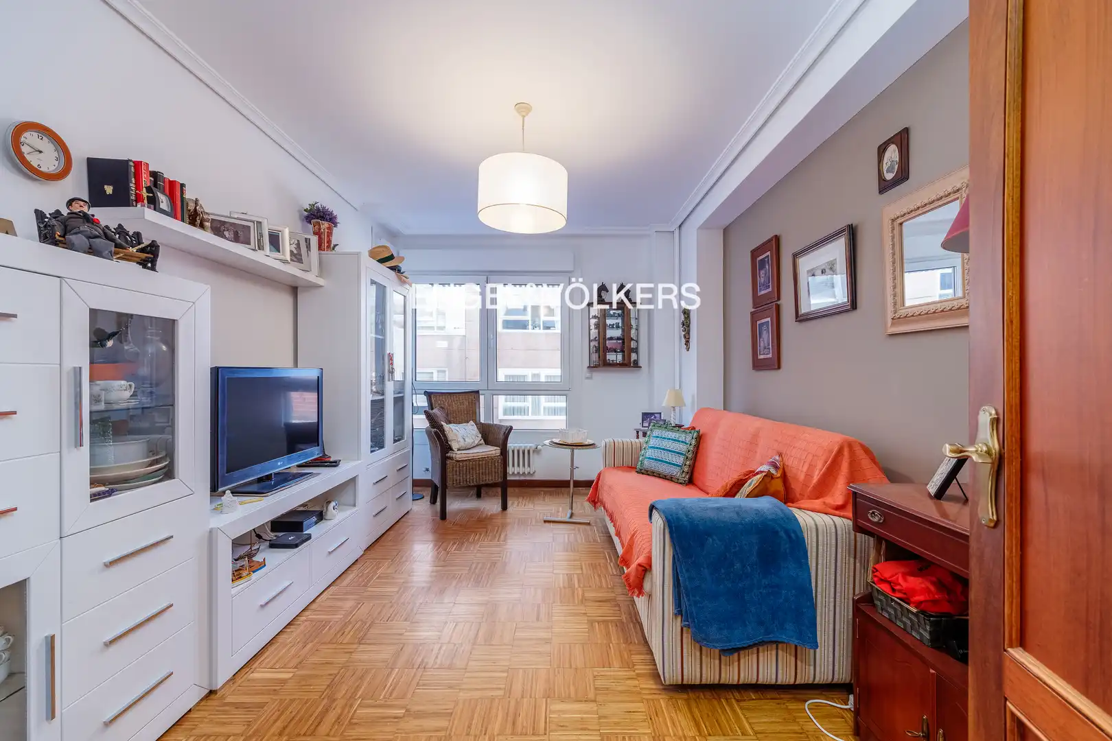 Living room of Flat for sale in Baiona  with Heating, Parquet flooring and Terrace