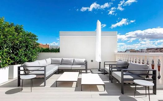 Terrace of Flat to rent in  Madrid Capital  with Air Conditioner, Heating and Parquet flooring