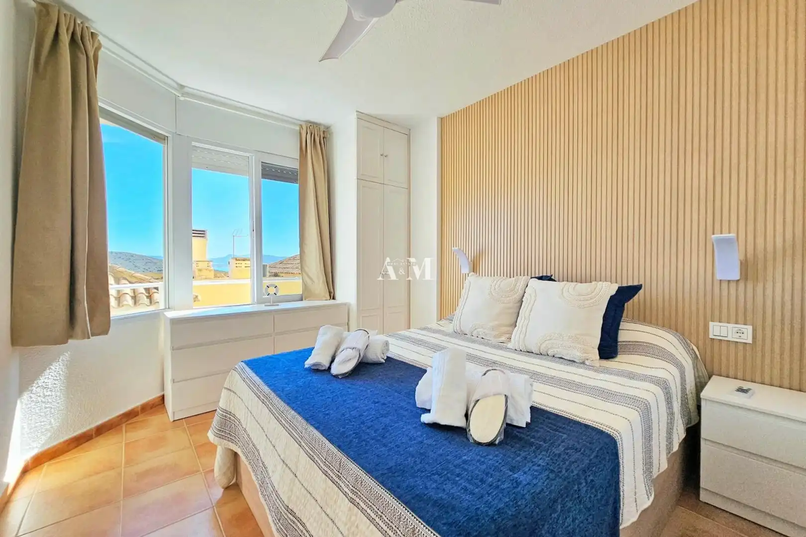 Bedroom of Detached homes for rent in La Manga del Mar Menor  with Air Conditioner, Heating and Terrace