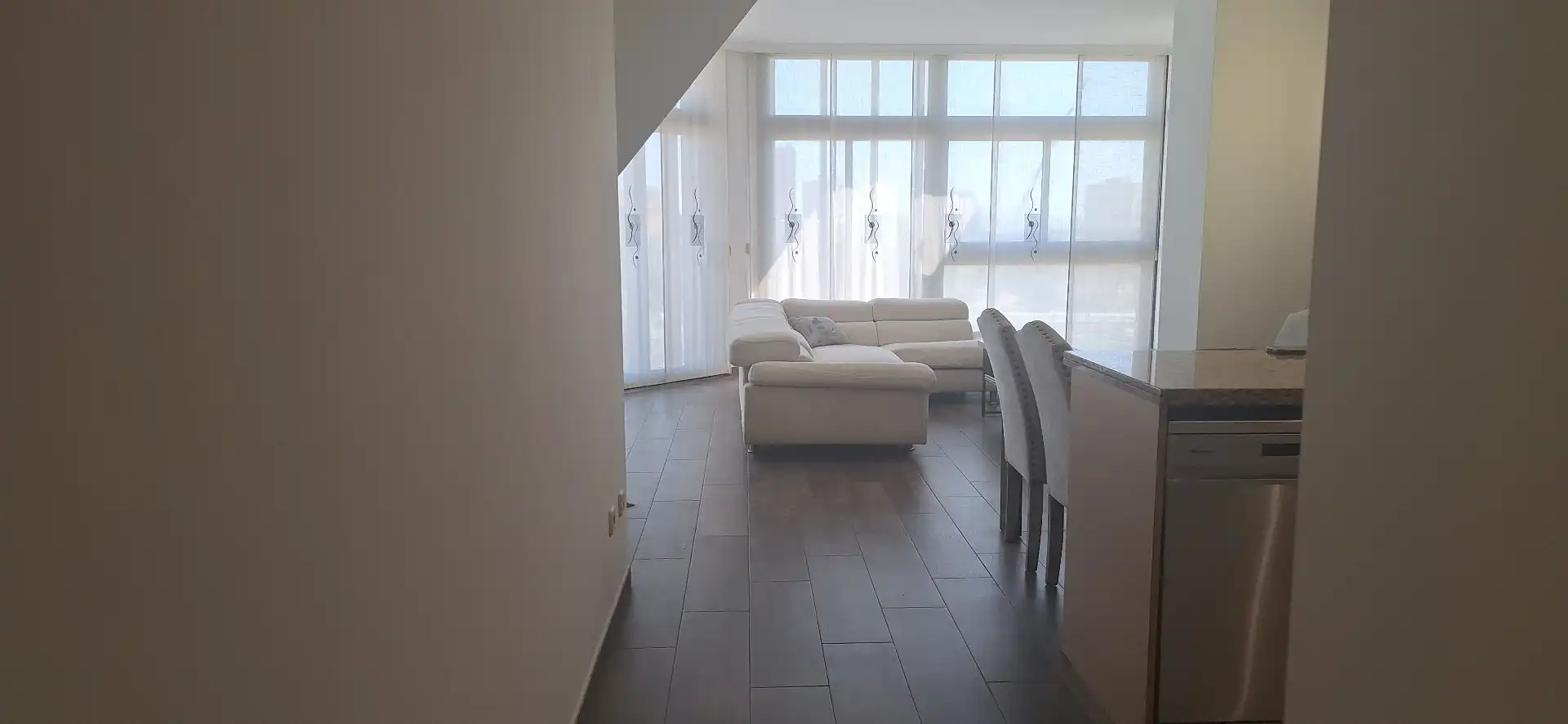 Wohnzimmer von Maisonette zum Verkauf in Terrassa mit Klimaanlage, Parkett und Terrasse