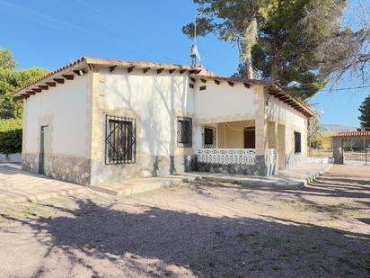 Vista exterior de Casa o xalet en venda en Sax amb Calefacció, Jardí privat i Terrassa
