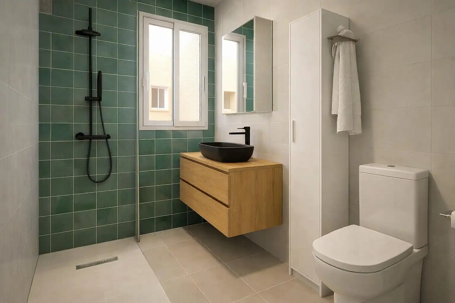 Bathroom of Flat for share in Sevilla  with Air Conditioner, Terrace and Furnished