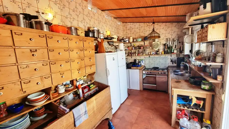 Cocina de Finca rústica en venta en El Campillo (Huelva) con Aire acondicionado, Jardín privado y Terraza