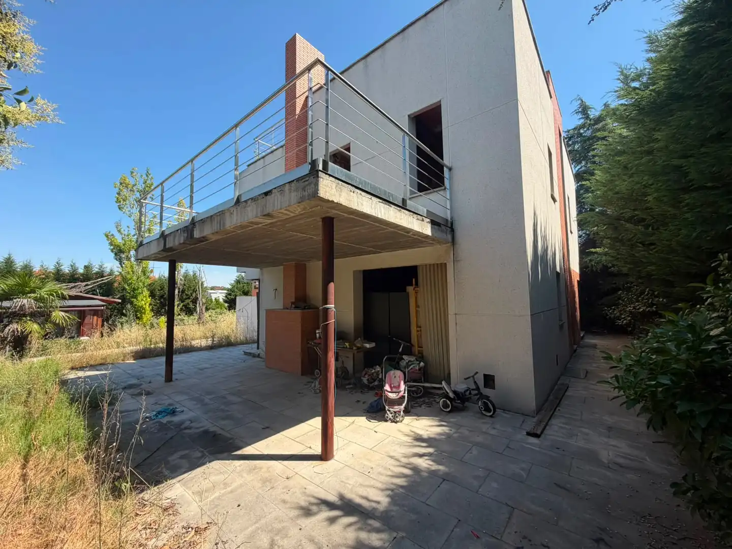 Vista exterior de Casa o chalet en venta en Mejorada del Campo con Jardín privado, Terraza y Piscina
