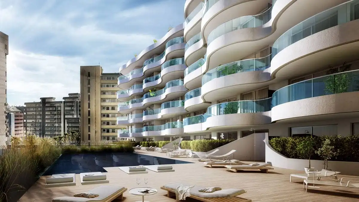 Terraza de Apartamento en venta en Fuengirola con Aire acondicionado, Calefacción y Jardín privado